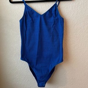 TOPSHOP V-Neck Ribbed Body Suit